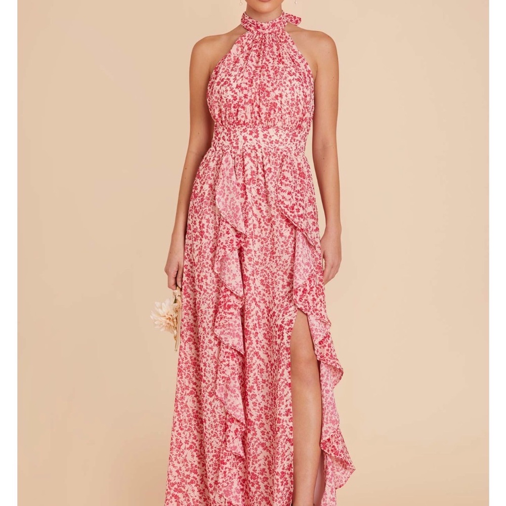 Birdy Grey Elegant Pink Floral Halter Dress